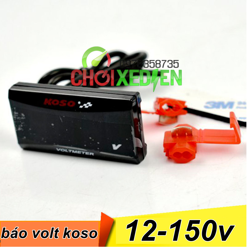 báo volt xe máy xe điện 12-150v