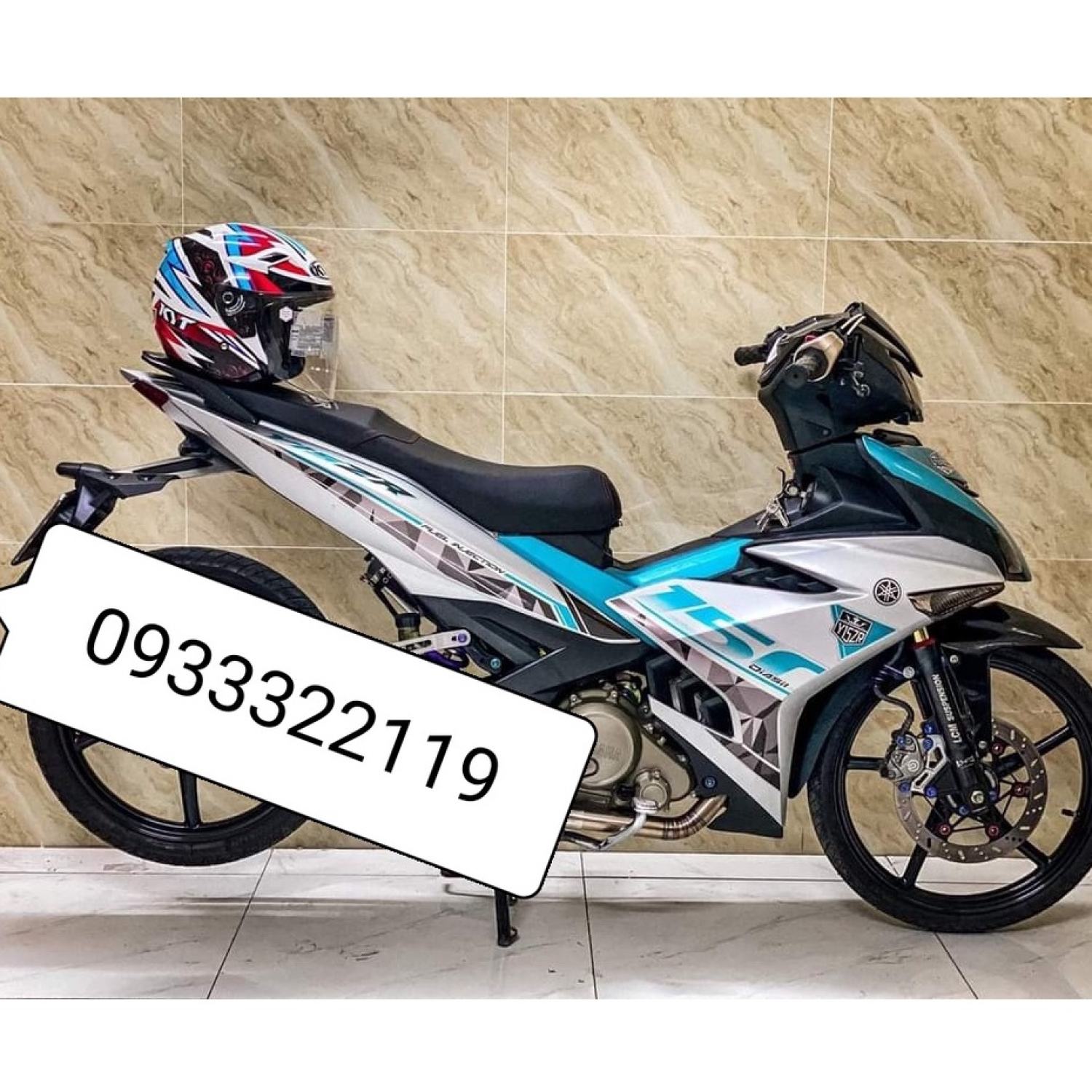Tem rời exciter 150 y15zr xám bạc phối xanh