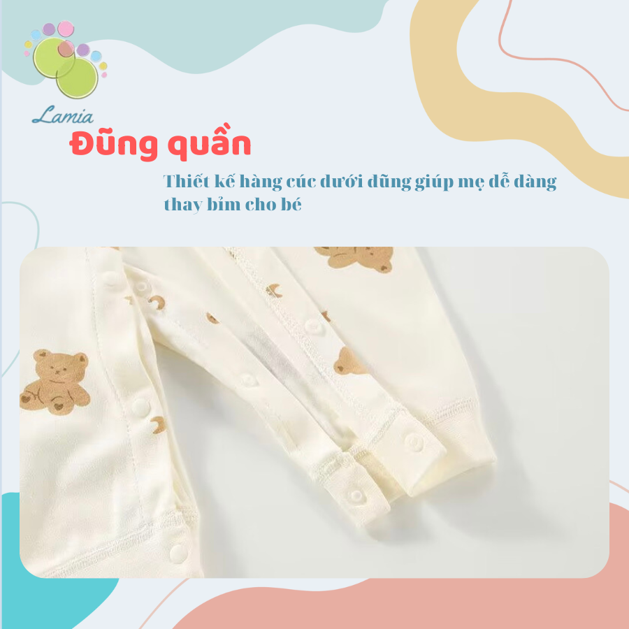 Body Thu Đông Dài Tay Cho Bé Sơ Sinh 𝟏𝟎𝐁𝐃𝐃