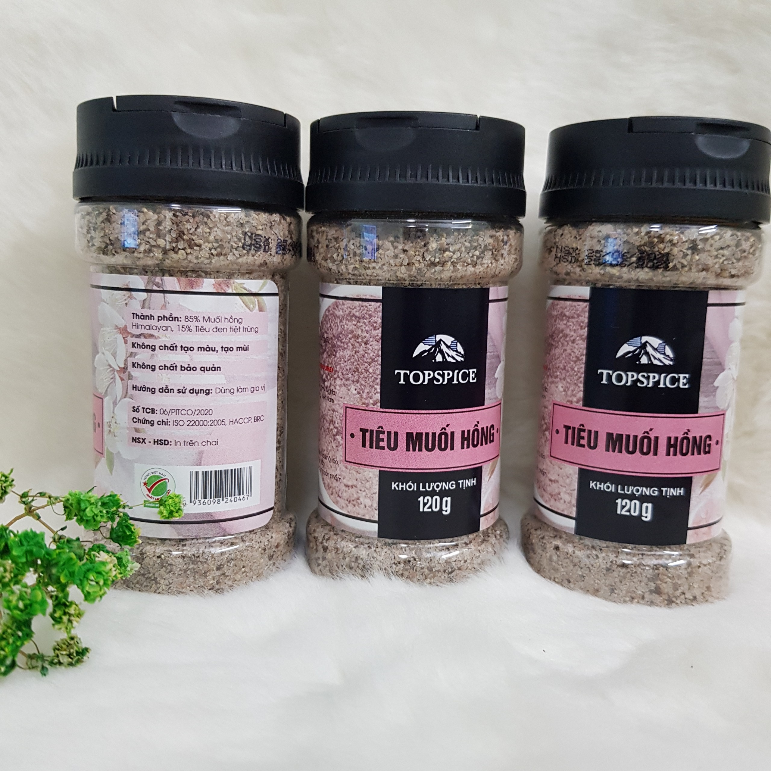 Chai tiêu muối hồng xay, 120g