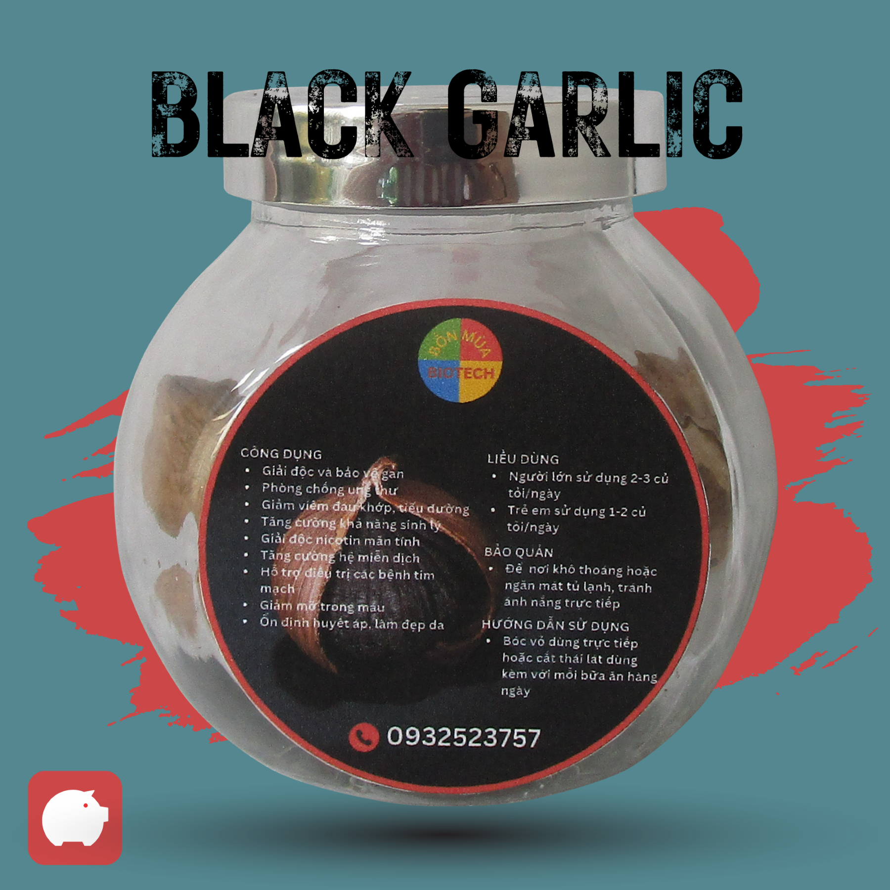 Tỏi đen cô đơn - Lọ thủy tinh 50G