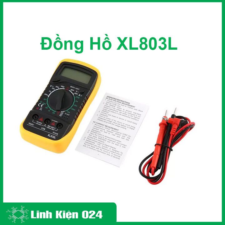 Combo 3 món đồng hồ điện tử XL830L + Mỏ hàn chỉnh nhiệt TQ936 + Hút thiếc chì mini sửa chữa điện tử hàn mạch đo điện V1