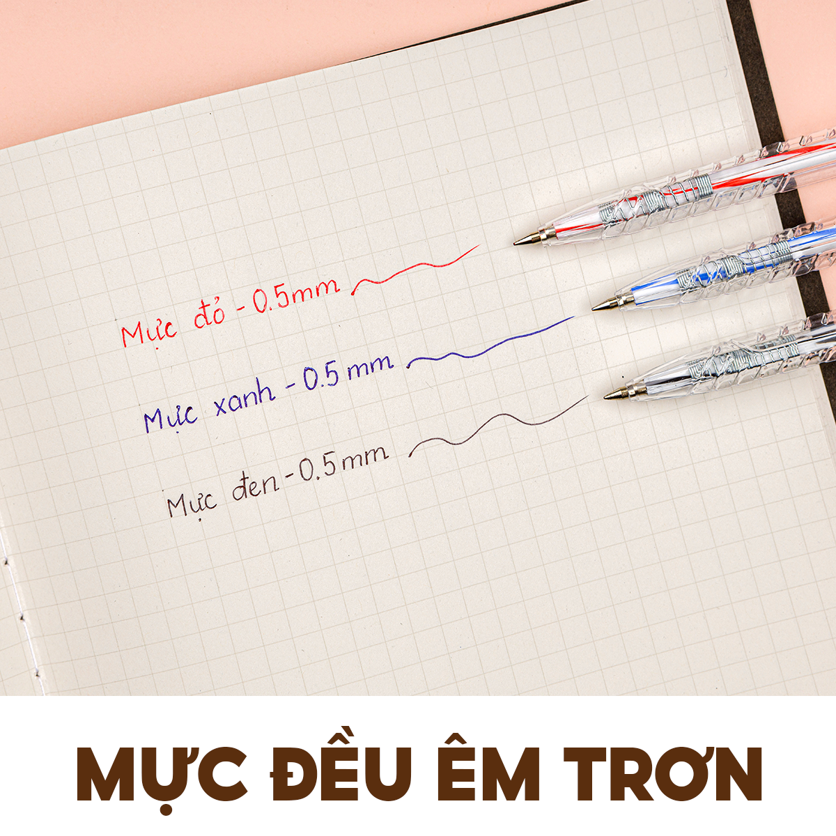 Combo 5/10/20 Bút bi Starup Thiên Long FO-039  ngòi 0.5mm mực xanh/đỏ/đen thiết kế đầu bấm mực đạt tiêu chuẩn quốc tế