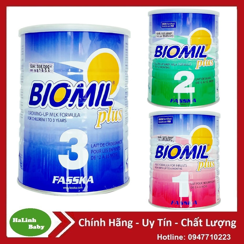 Sữa bột biomil số 1 2 3 800g