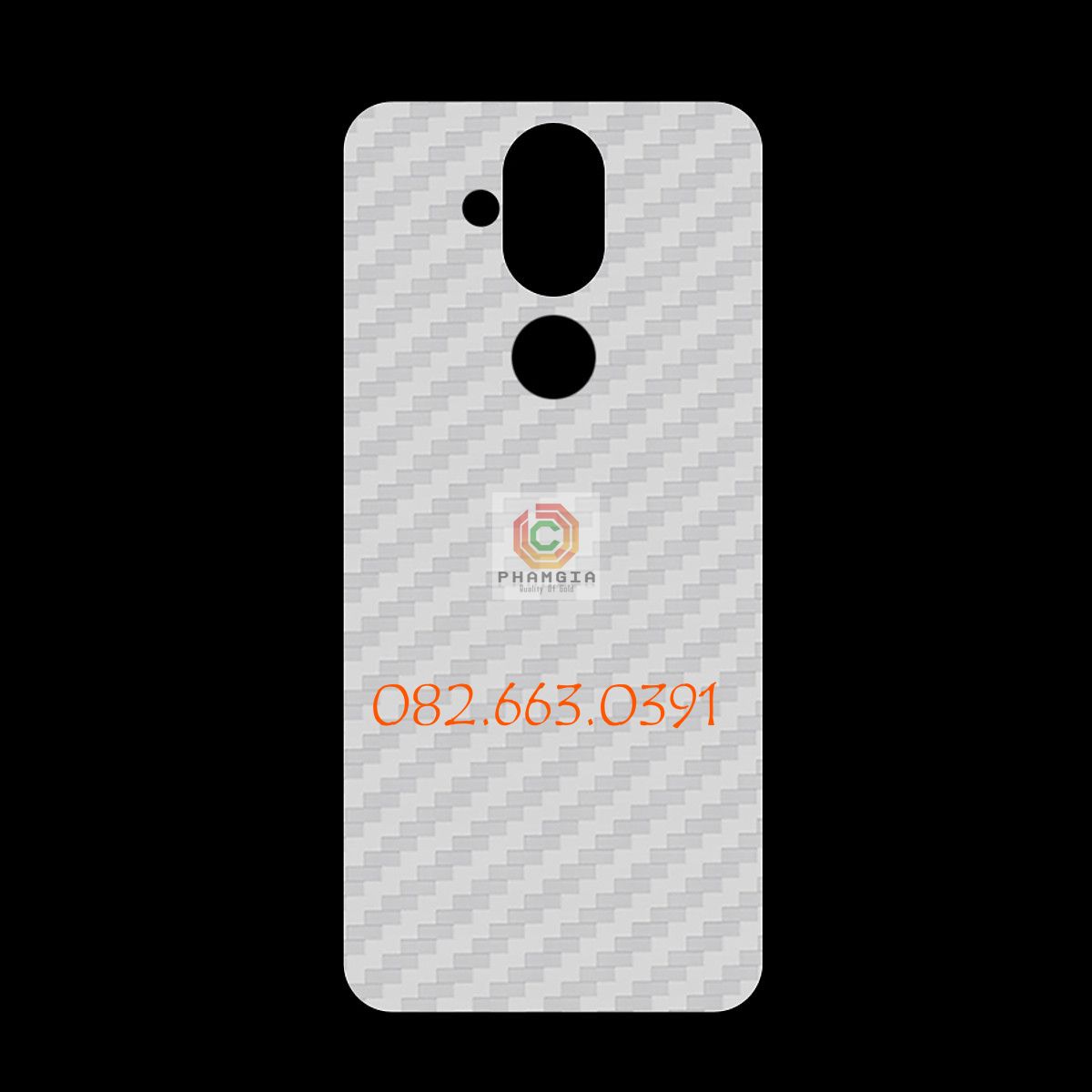 Miếng dán mặt lưng skin carbon nokia 7.1 plus/ x7/ 8.1