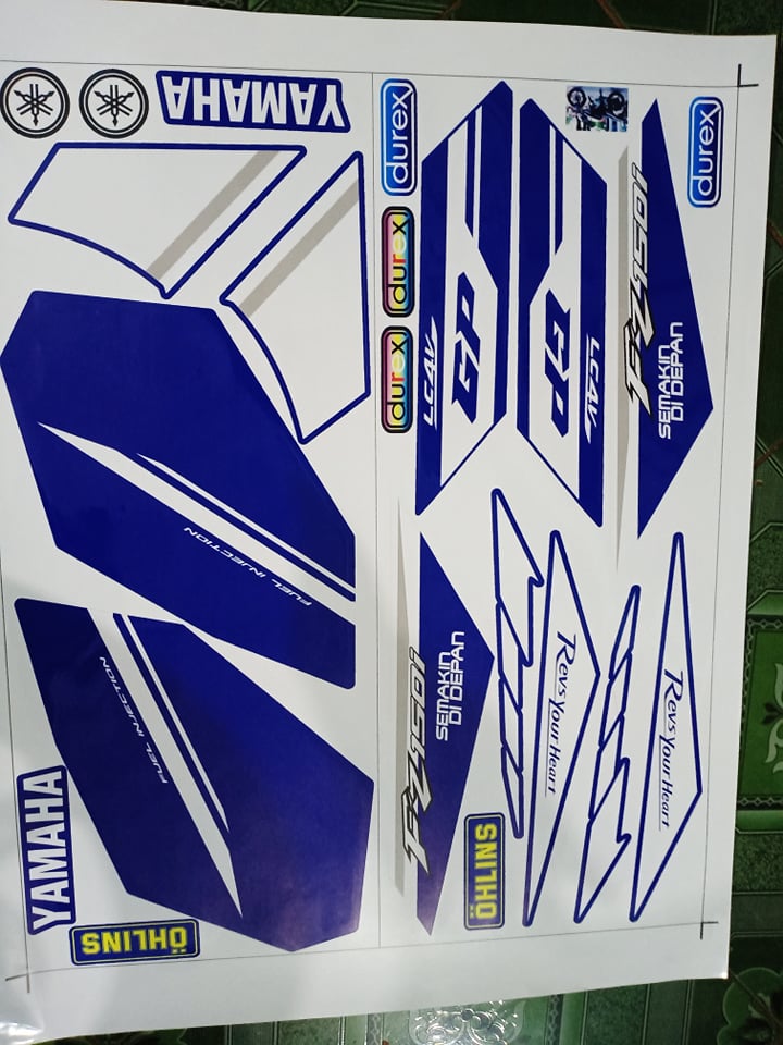 Tem rời fz150i xanh trắng gp. đỏ đen