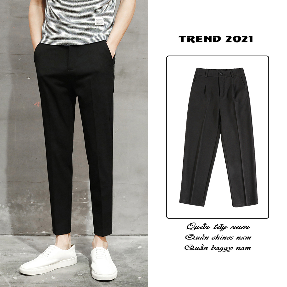 Quần Tây Quần Chinos Nam Kiểu Dáng Công Sở Ống Suông Lưng Cài Phối Chun Hot Hit 2024 Thời Trang Xuân Hè FASHION4MENHN JOGGER NAM 9000063C18