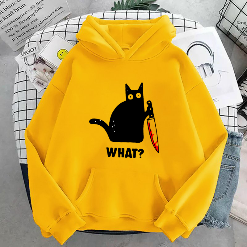 [Hoàn Tiền 15%] ÁO HOODIE IN KNIFE CAT (NHIỀU MÀU)