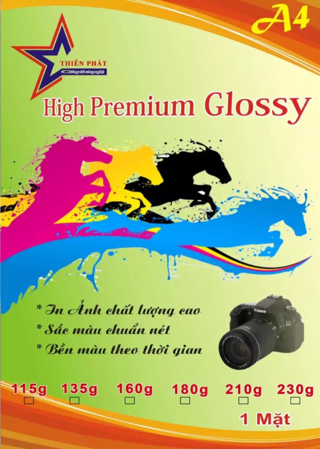 [HCM]Giấy Glossy (bóng) 2 Mặt A4 50 Tờ/ Xấp