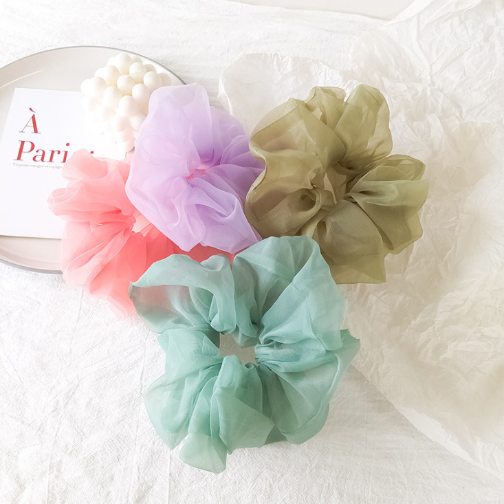 Dây buộc tóc Scrunchies voan siêu đẹp HD42 (Chọn mầu)