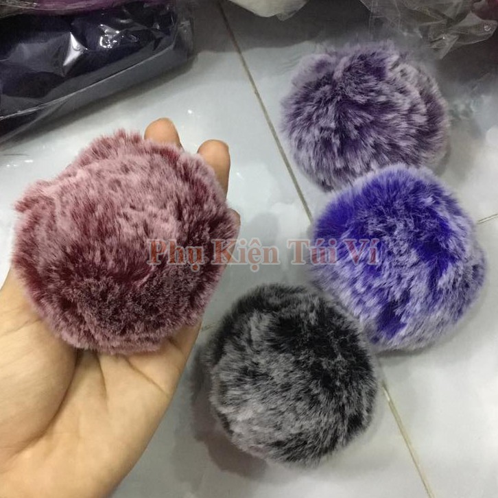 Pom pom loang 8cm làm đồ handmade