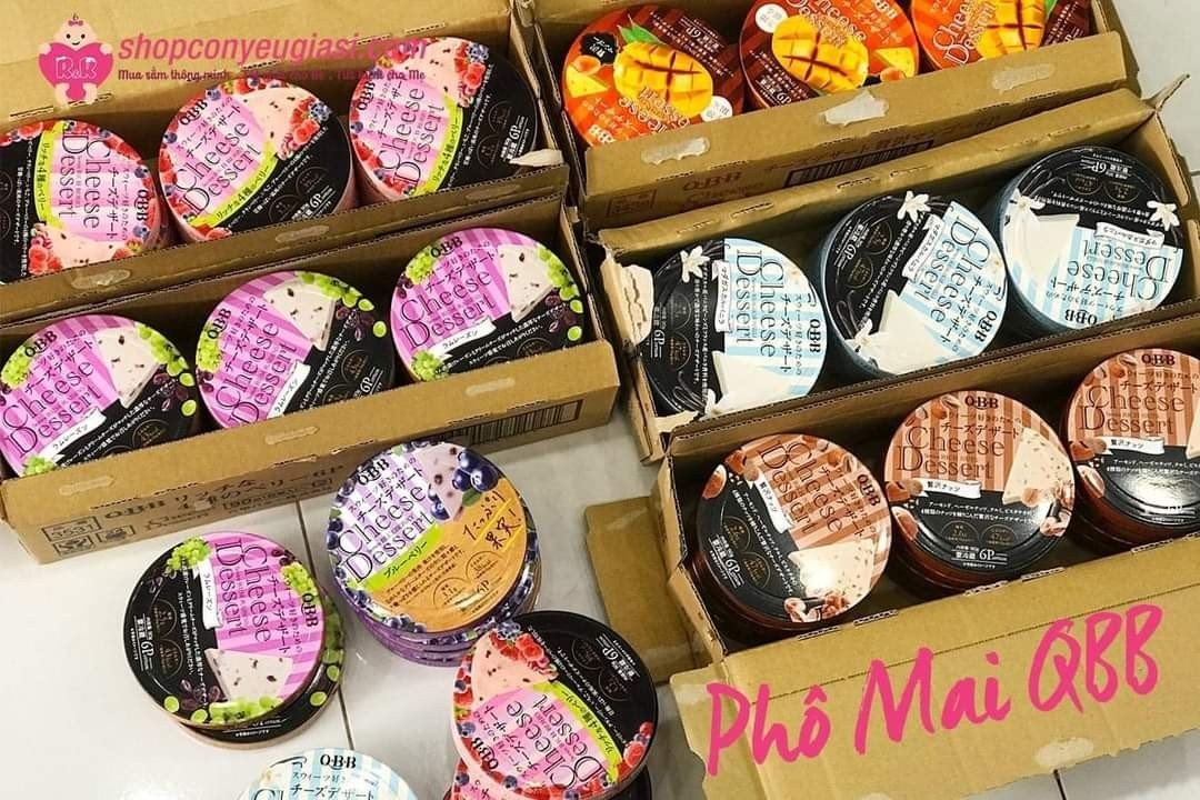 Phô Mai QBB trái cây tươi nhiều vị Nhật Bản, 6x15g
