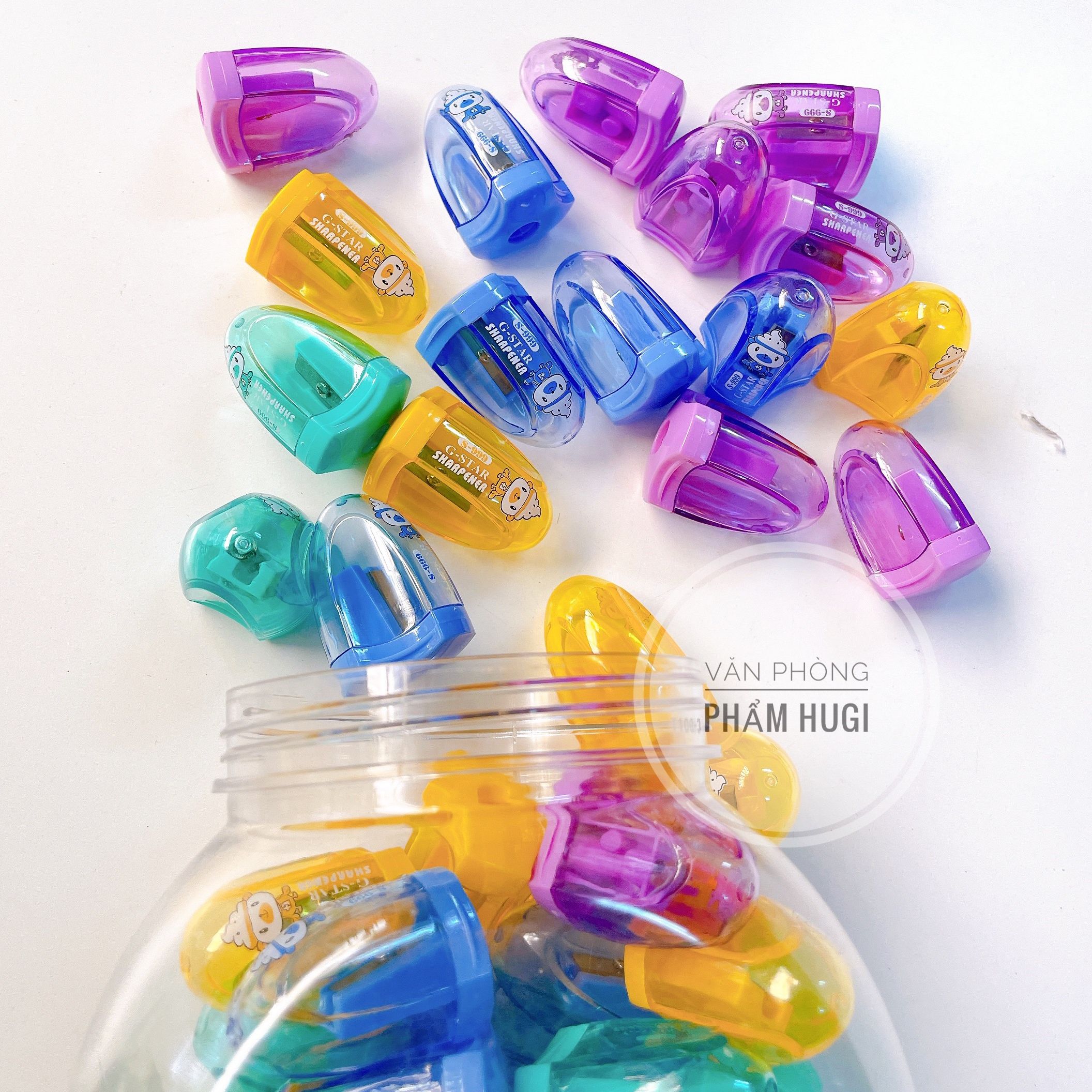 Portable 2 PCs cute pencil sharpener set