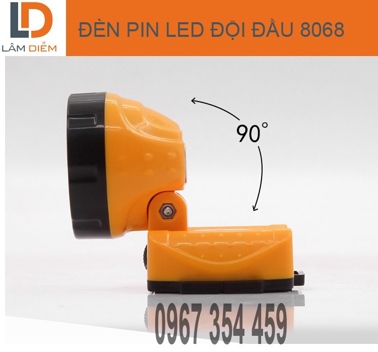 Đèn pin đội đầu sử dụng 3 pin rời AA 8068-6788