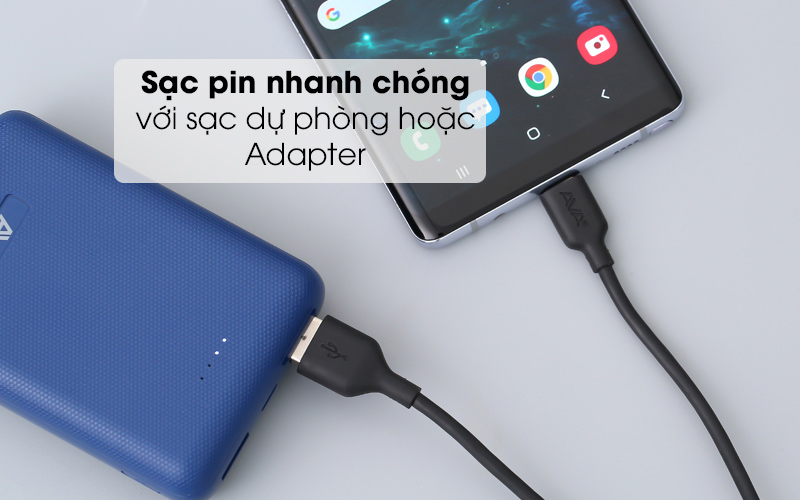 Cáp Type-C 2 m AVA DS460-TB Đen