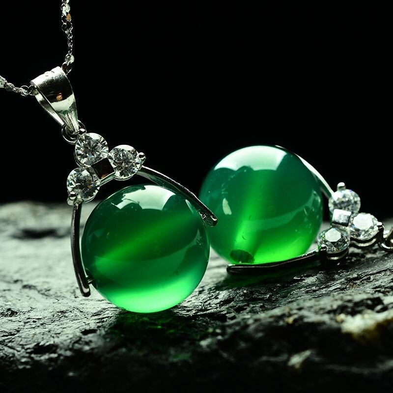 Dây chuyền mặt đá Ruby tổng hợp, thiết kế châu âu,