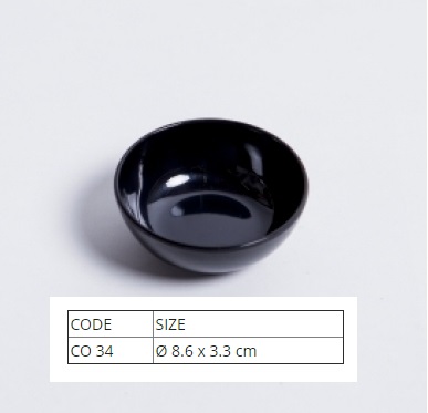 Chén Chè, Chén Chấm Màu Đen Nhựa Melamine