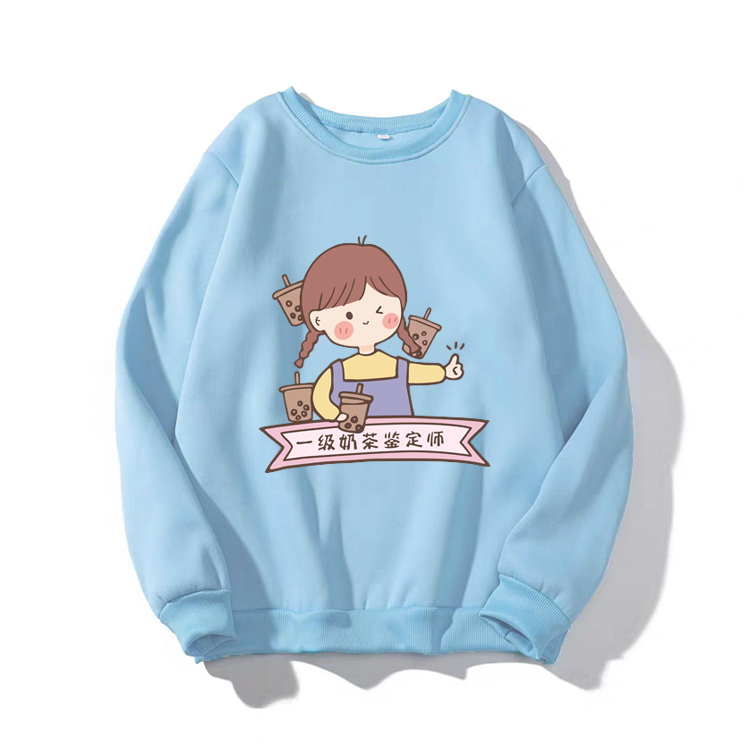 [Hoàn Tiền 15%] ÁO SWEATER NỮ IN CÔ GÁI TÓC NÂU DỄ THƯƠNG