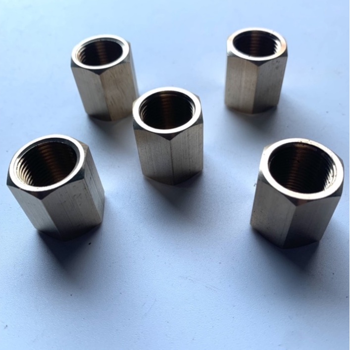 Nối 2 đầu ren trong phi 17mm đồng (măng sông ren 3/8)