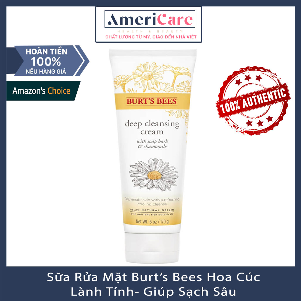 Bill Mỹ- Mẫu Mới Sữa Rửa Mặt Burts Bees Hoa Cúc- nhẹ dịu, lành tính, không