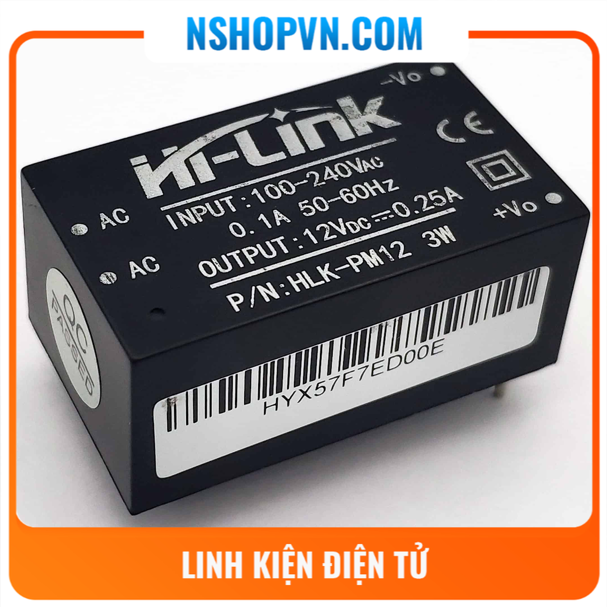 Module nguồn ac-dc hi-link hlk-pm01 12vdc 3w
