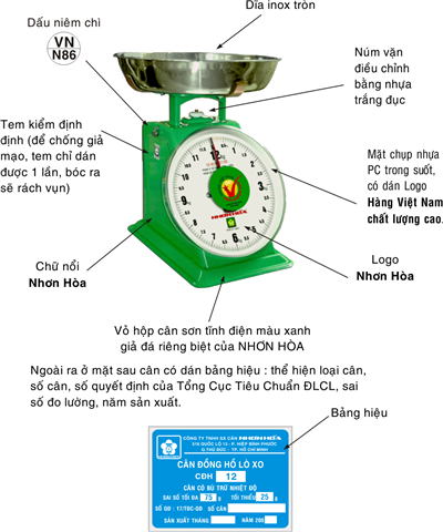 Cân Nhơn Hoà 30 kg | VPP Minh Phúc