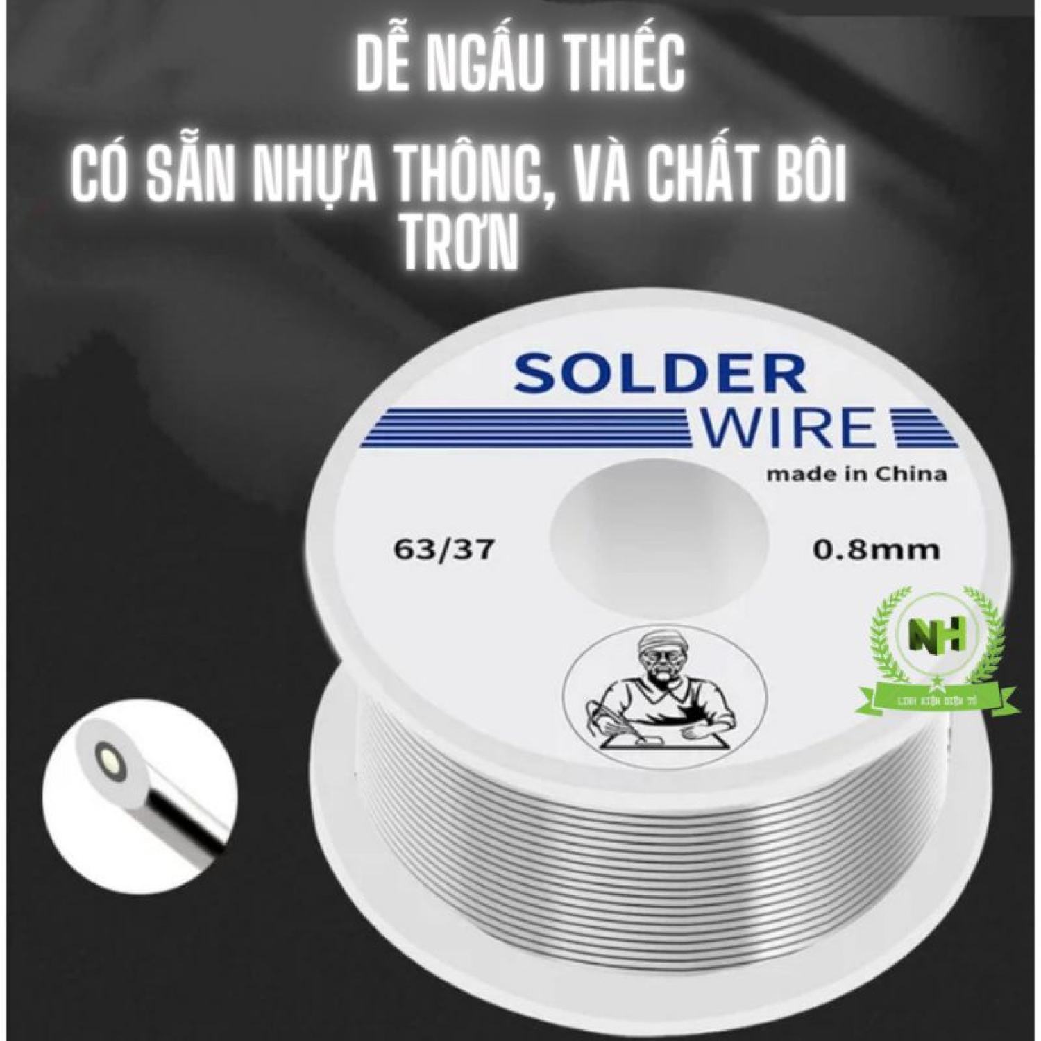 Thiếc hàn solder wire cho mối hàn chắc bền và bóng mịn