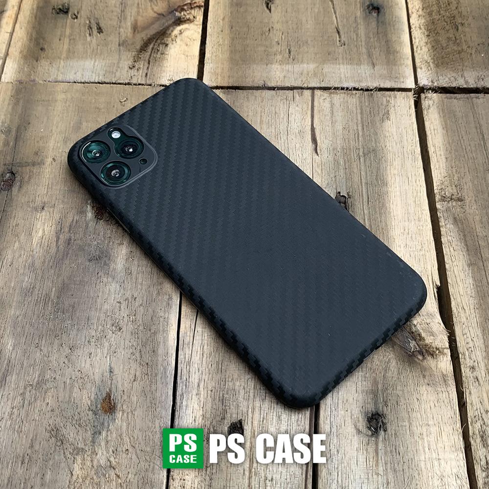 Ốp lưng siêu mỏng, vân carbon dành cho iPhone 11 Pro - Màu đen - PS Case Phân Phối