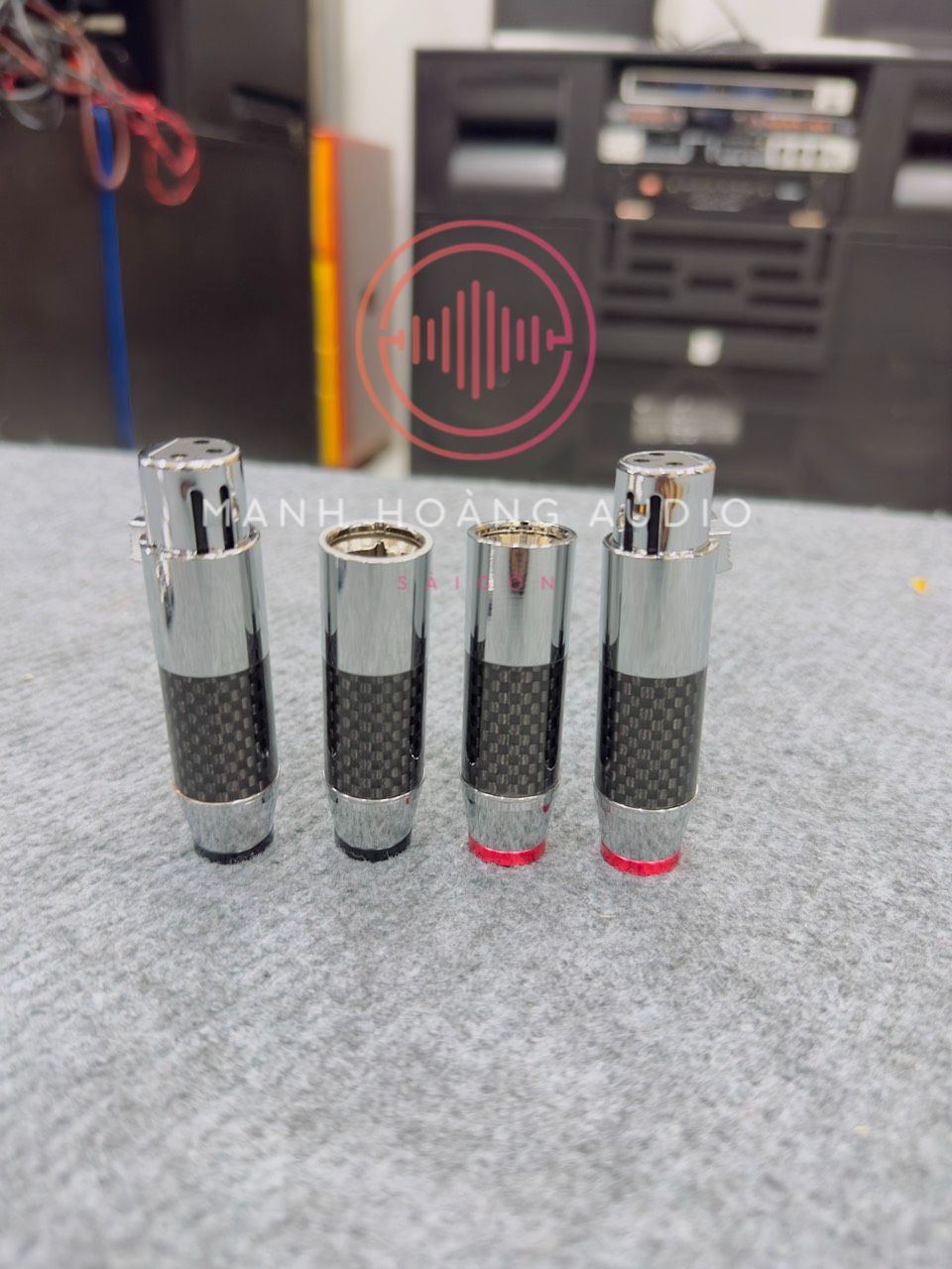 Jack canon Cacbon Combo 2 cặp (4 Chiếc ) - Mạnh Hoàng Audio