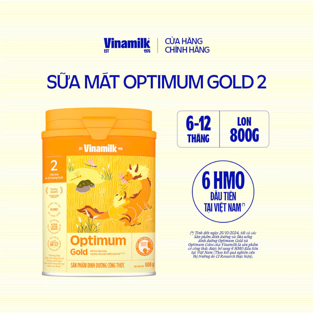 (Có Tích Điểm) SỮA BỘT VINAMILK OPTIMUM GOLD 2 800G.