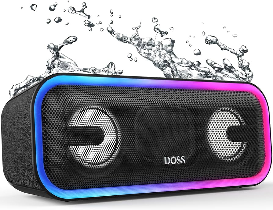 Loa bluetooth doss bt-20 chống nước,đèn rgb , công suất loa 24w