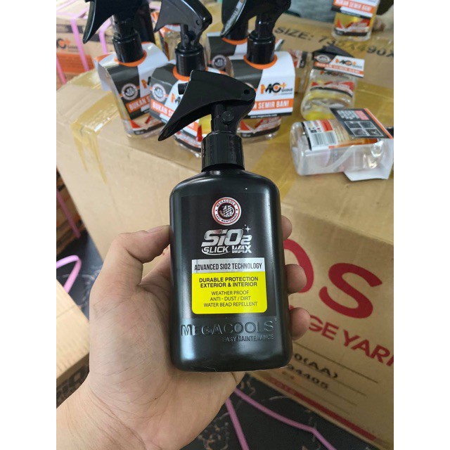 SiO2 SLICK WAX - Dung Dịch Đánh Bóng Nhựa Sơn Xe Máy , oto  phủ bóng 250ml  ( MEGACOOLS )