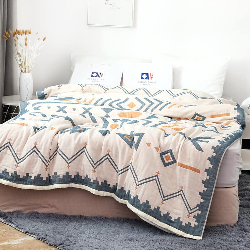 (Queen Bed) Mền organic cotton sợi tre Nhật Bản