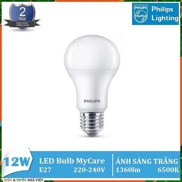 Bóng đèn philips ledbulb mycare 12w e27 a60