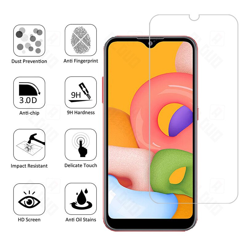 Kính cường lực điện thoại samsung galaxy a01 Trắng trong siêu cứng