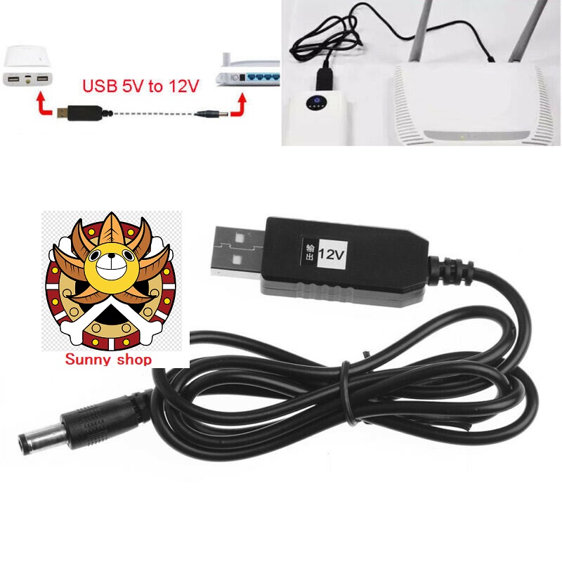 Cáp Chuyển Đổi Cấp Điện 5V USB sang 5V / 9V / 12V (Mất điện vẫn có Mạng & WiFi)