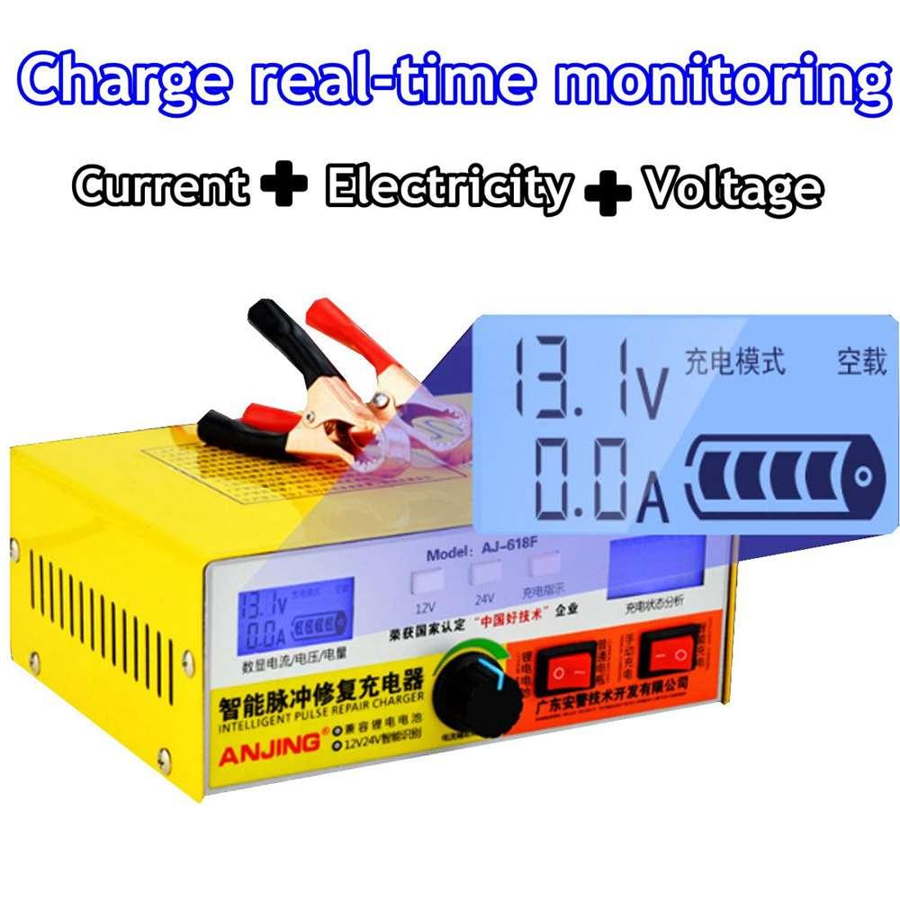 Sạc Ắc Quy Tạo Sung Tự động Sữa Chữa Thông Minh 12v - 24v 400 Ah - Bộ sạc acquy ô tô Xe máy AJ-618F - AJ-618F 6