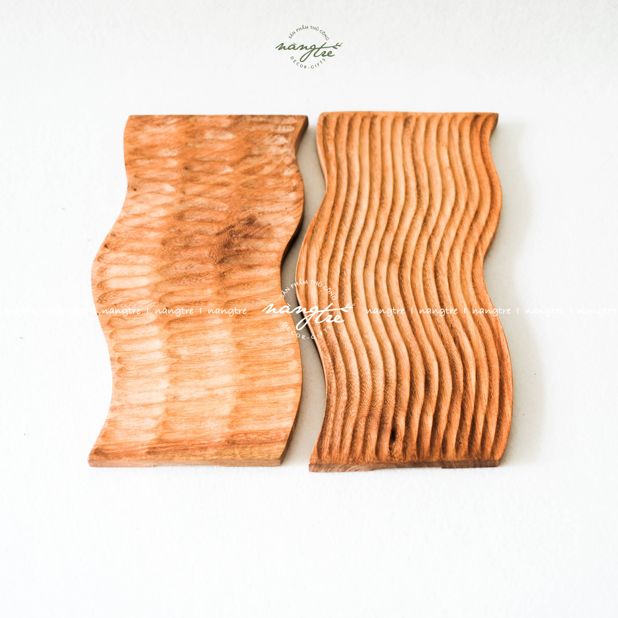 Khay thớt gỗ đỏ trang trí,decor
