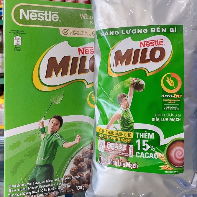 Bột Milo bịch 1kg nguyên chất Nestlé (thêm 15% bột cacao)- DATE mới