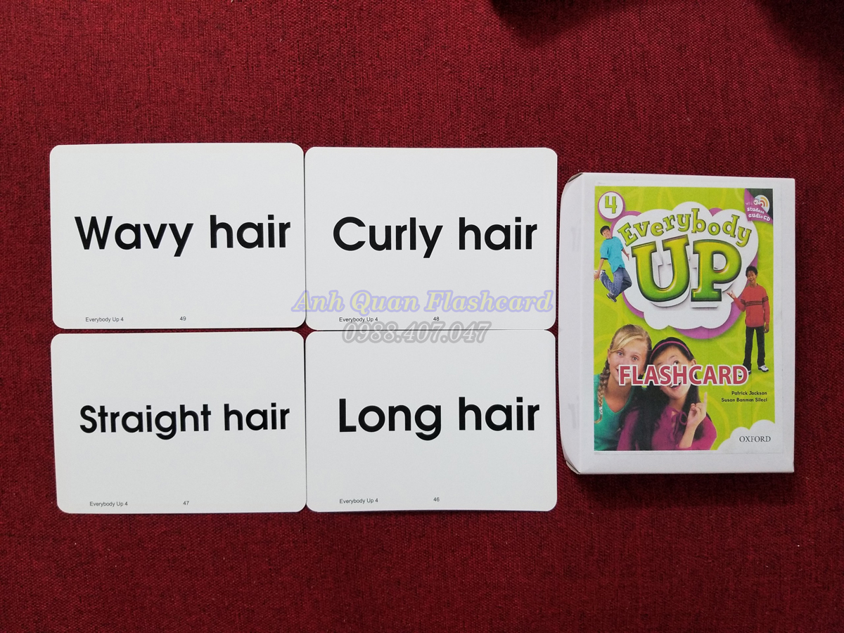 Bộ Flash card Everybody UP 4 (150 thẻ khổ A5 in 2 mặt)