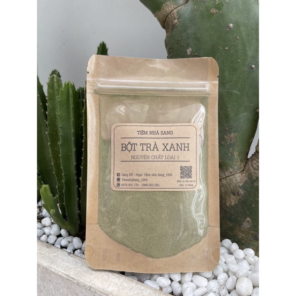 Bột trà xanh đắp mặt nguyên chất 50gr