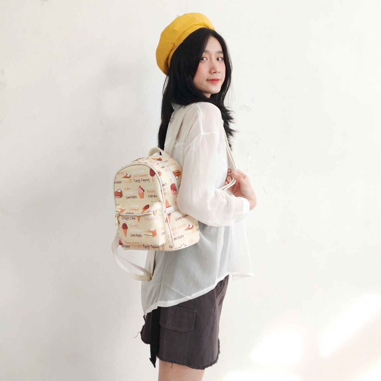 Balo nữ mini da mềm cao cấp đi học đi chơi giá rẻ dễ thương PK 382