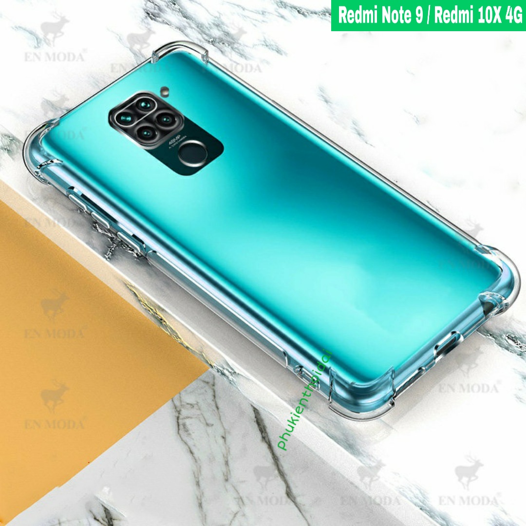 Ốp lưng Redmi Note 9 / Redmi 10X 4G / Note 10 / 10s / Note 11 / 11s 4G / Note 12 / 12 4G dẻo trong suốt lồi 4 góc chống sốc