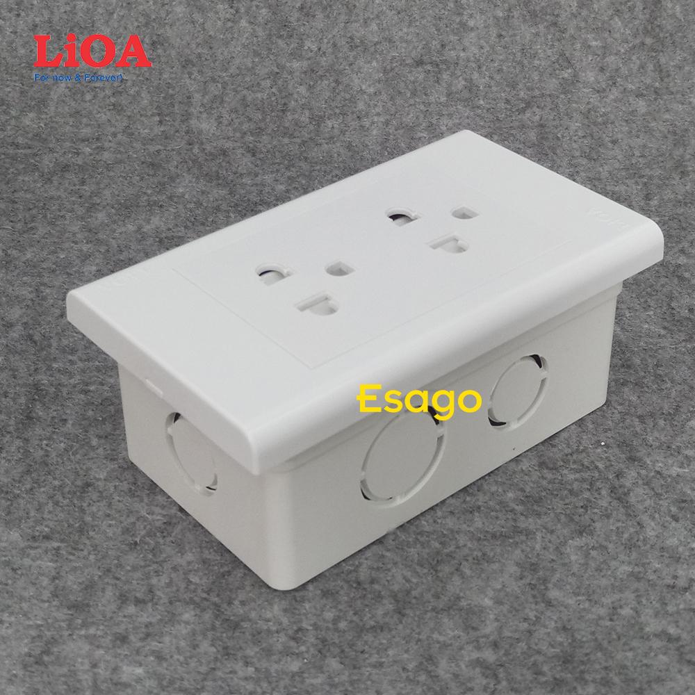 [HCM]Combo ổ cắm điện đôi 3 chấu 16A LiOA (3520W) - Lắp âm tường