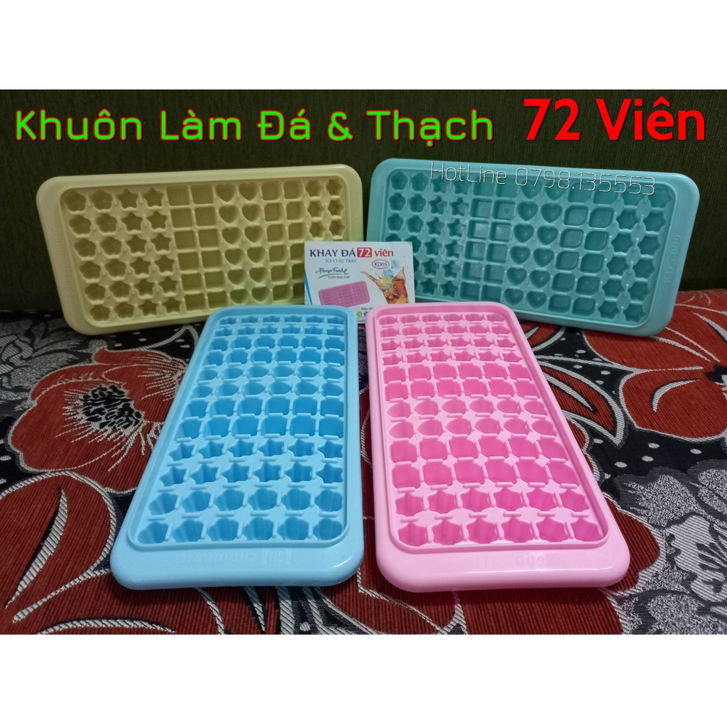 Khay nhựa làm đá thạch rau câu - khuôn làm đá và thạch nhiều hình