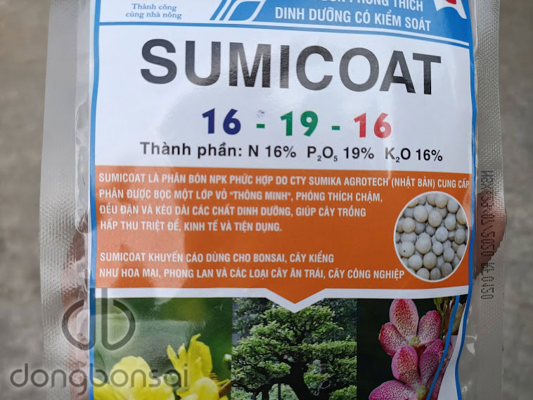 Phân tan chậm Nhật Bản Sumicoat 16-19-16 Gói 100g (Bón 1 lần tốt 1 năm)