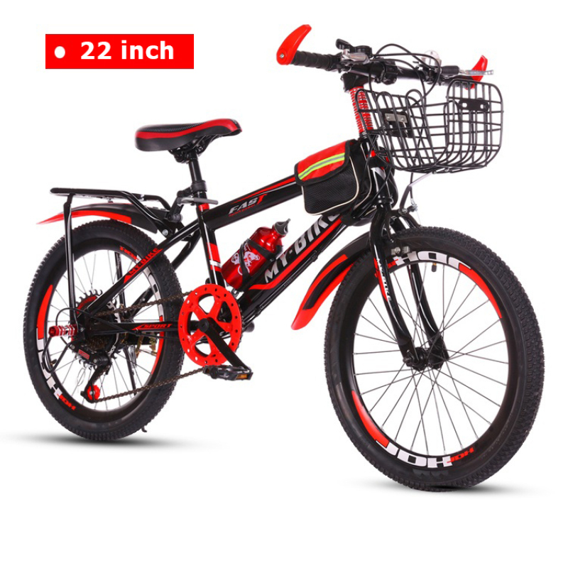 Xe đạp trẻ em dáng thể thao Size 22 inch phù hợp từ 8-15 tuổi cho trẻ học cấp 2 (Đỏ, Xanh dương)