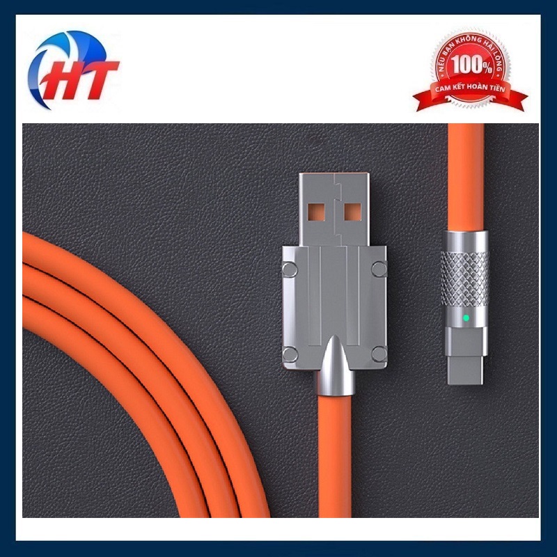 Dây cáp sạc nhanh 120w cá mập usb ra type-c