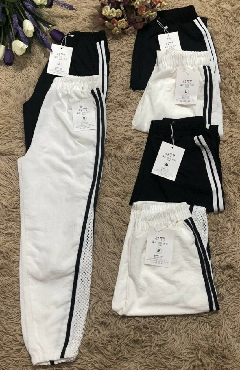 Quần Jogger Đũi phối lưới