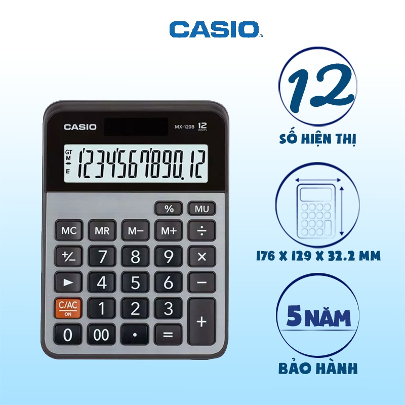 Máy tính để bàn 12 số casio mx-120b